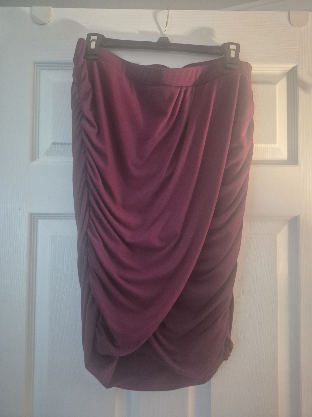 NWT SERENA WILLIAMS Women's Ruched Draped Pencil Skirt - Plum